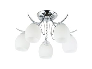 Miniaturka 8 - Lampa sufitowa Loretia chromowana 5 × E27 – packshot