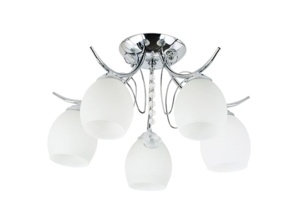 Lampa sufitowa Loretia chromowana 5 × E27 – packshot