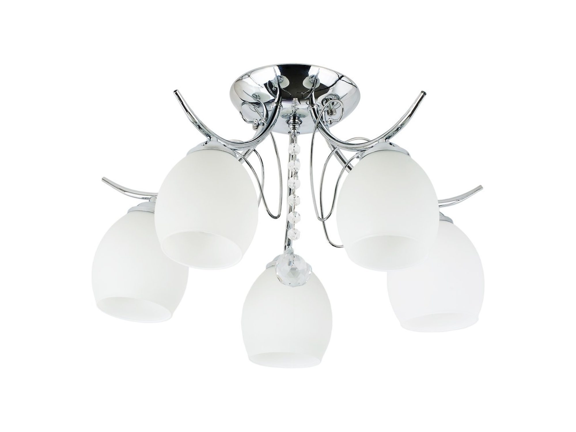 Lampa sufitowa Loretia chromowana 5 × E27 – packshot