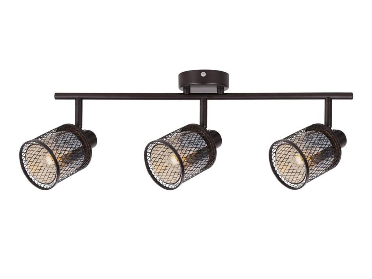 Lampa sufitowa Neremena 3 × E14 kawowe złoto
