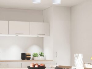 Miniaturka 1 - Dwupunktowa lampa sufitowa Nerotora w jasnej jadalni nad drewnianym stołem