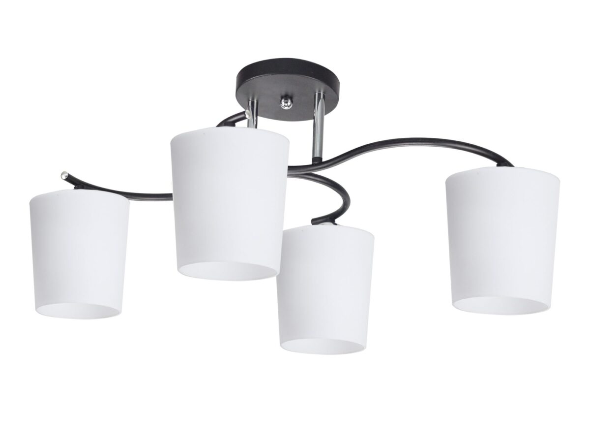 Lampa sufitowa Nerotora 4-punktowa 59 cm chrom / czarny