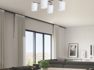 Miniaturka 1 - Czteropunktowa lampa Nerotora w jasnej jadalni nad stołem