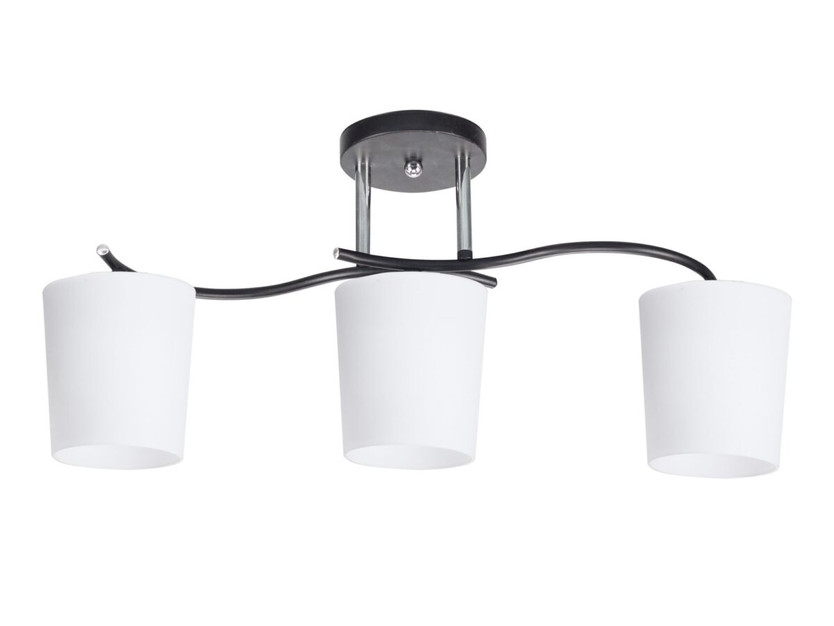 Lampa sufitowa Nerotora 3-punktowa 58 cm chrom / czarny
