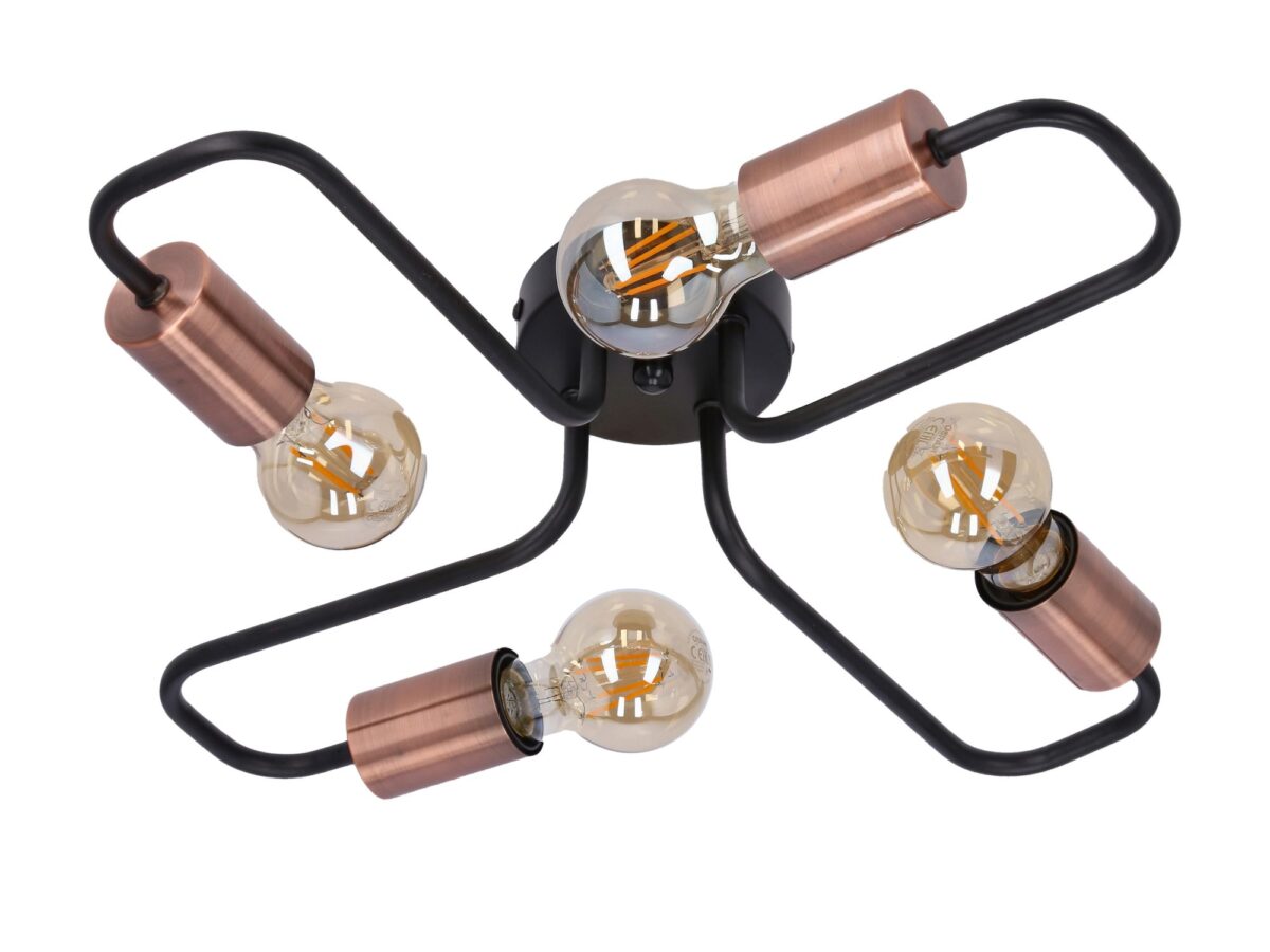 Lampa sufitowa Nevimela 4-punktowa E27 48 cm czarna