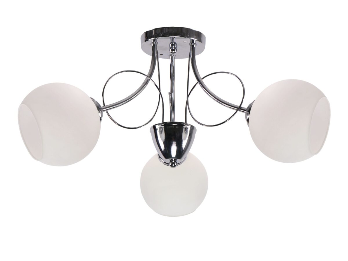 Lampa sufitowa Olasona 3-punktowa 58 cm chrom / biały