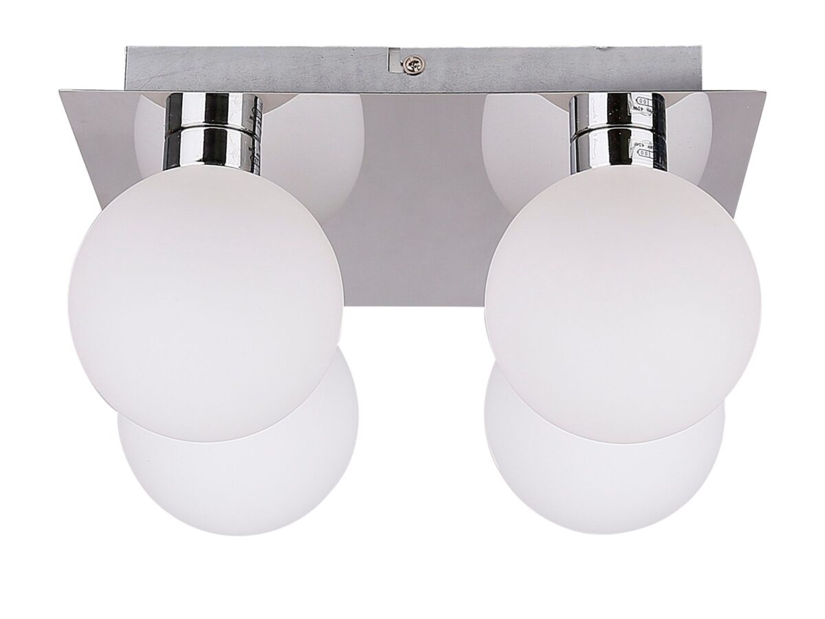 Lampa sufitowa Orevina 4-punktowa z białymi kloszami
