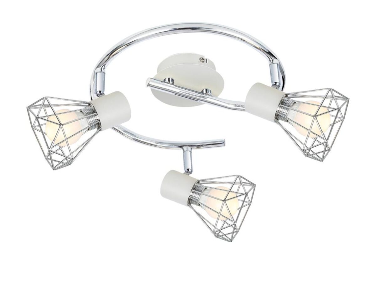 Lampa sufitowa 3-punktowa Peredia 43 cm z ażurowymi kloszami