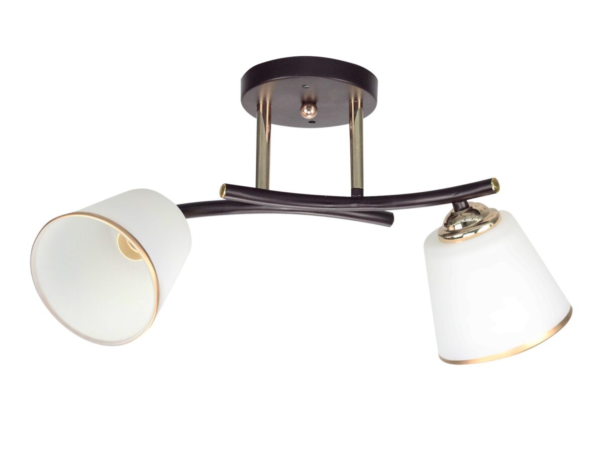 Lampa sufitowa Ralaveta 2-punktowa 46 cm czarno-złota