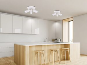 Miniaturka 4 - Biała lampa sufitowa Ralosia z trzema punktami GU10 w aranżacji wnętrza