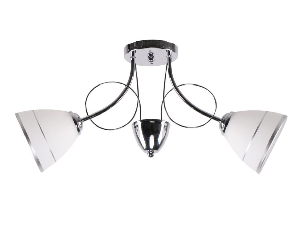 Lampa sufitowa Revimia 2-punktowa 58 cm białe klosze
