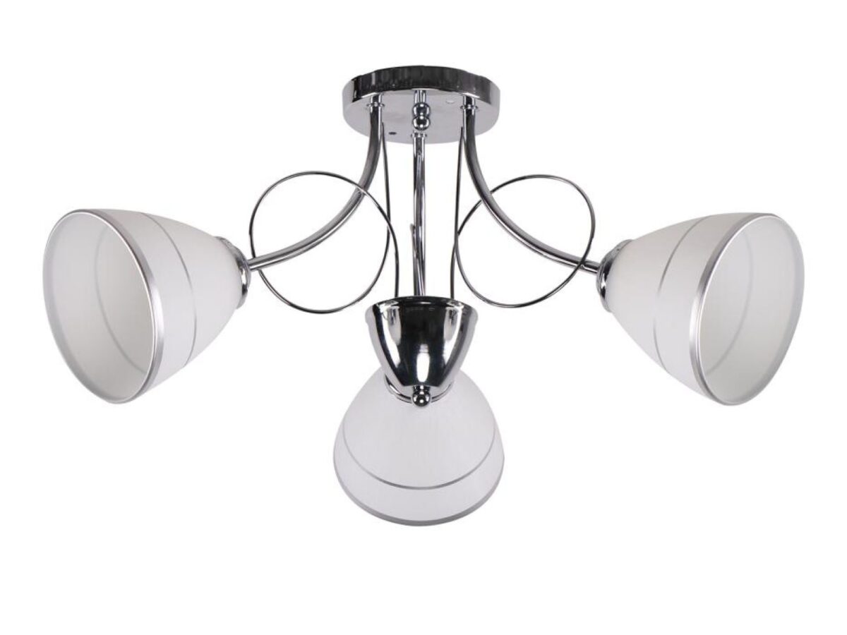 Lampa sufitowa Revimia 3-punktowa 58 cm białe szkło
