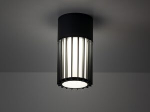 Miniaturka 1 - Szara lampa sufitowa Ribo IP54 w aranżacji wnętrza
