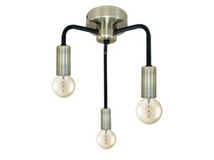 Miniaturka 2 - Lampa sufitowa Romareta patyna i czarny mat 3×E14 22 cm