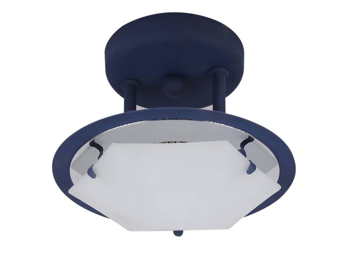 Lampa wisząca Salada niebieska z białym kloszem G9 50 cm