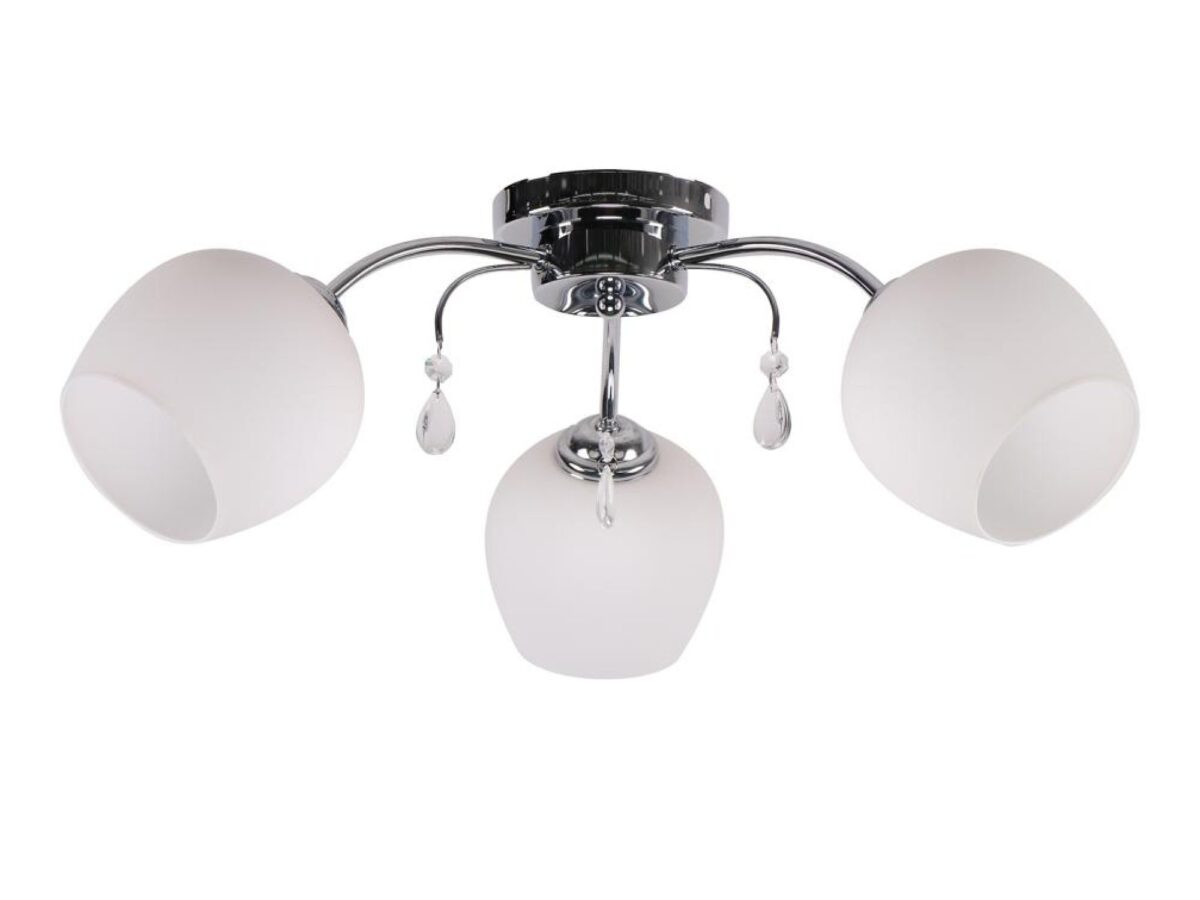 Lampa sufitowa Savoleta 3-punktowa z białymi kloszami