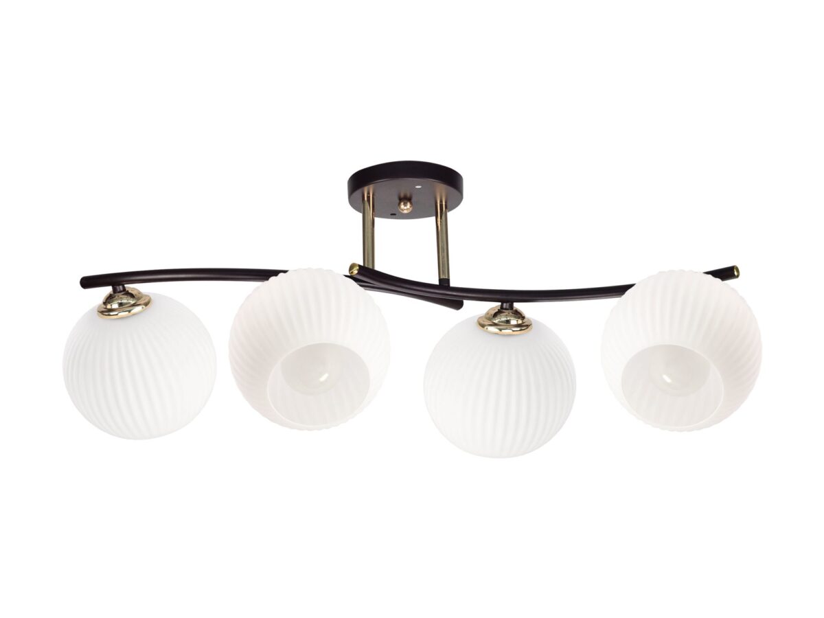 Lampa sufitowa Serodeta brunatno-złota 4-punktowa 68 cm