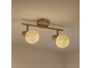 Miniaturka 3 - Lampa Serodia z dwoma kloszami na suficie w jasnym pomieszczeniu