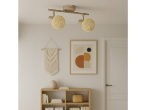 Miniaturka 4 - Kaszmirowa lampa Serodia z dwoma kulistymi kloszami, ujęcie detalu