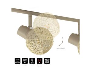 Miniaturka 2 - Czteropunktowa lampa sufitowa Serodia w aranżacji wnętrza