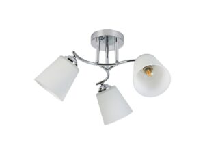 Miniaturka 1 - Lampa sufitowa Silodeta 3-punktowa, wersja chromowana, cała oprawa na białym tle
