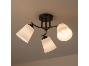 Miniaturka 3 - Lampa sufitowa Silodeta 3-punktowa, wersja czarna, aranżacja wnętrza