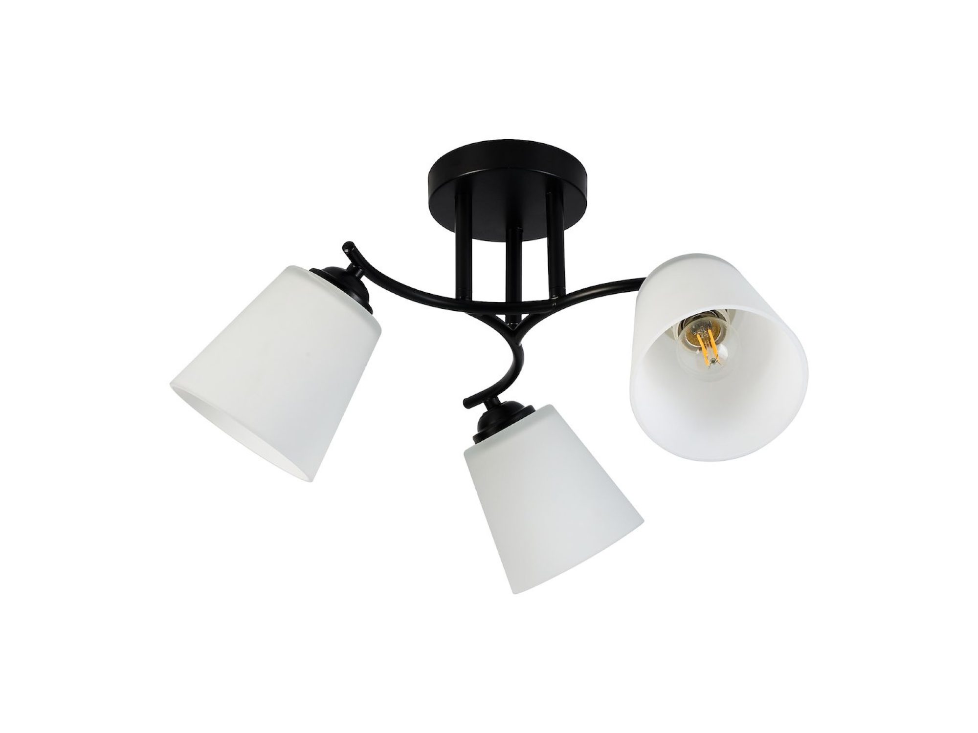 Lampa sufitowa Silodeta 3-punktowa, czarny, packshot na białym tle