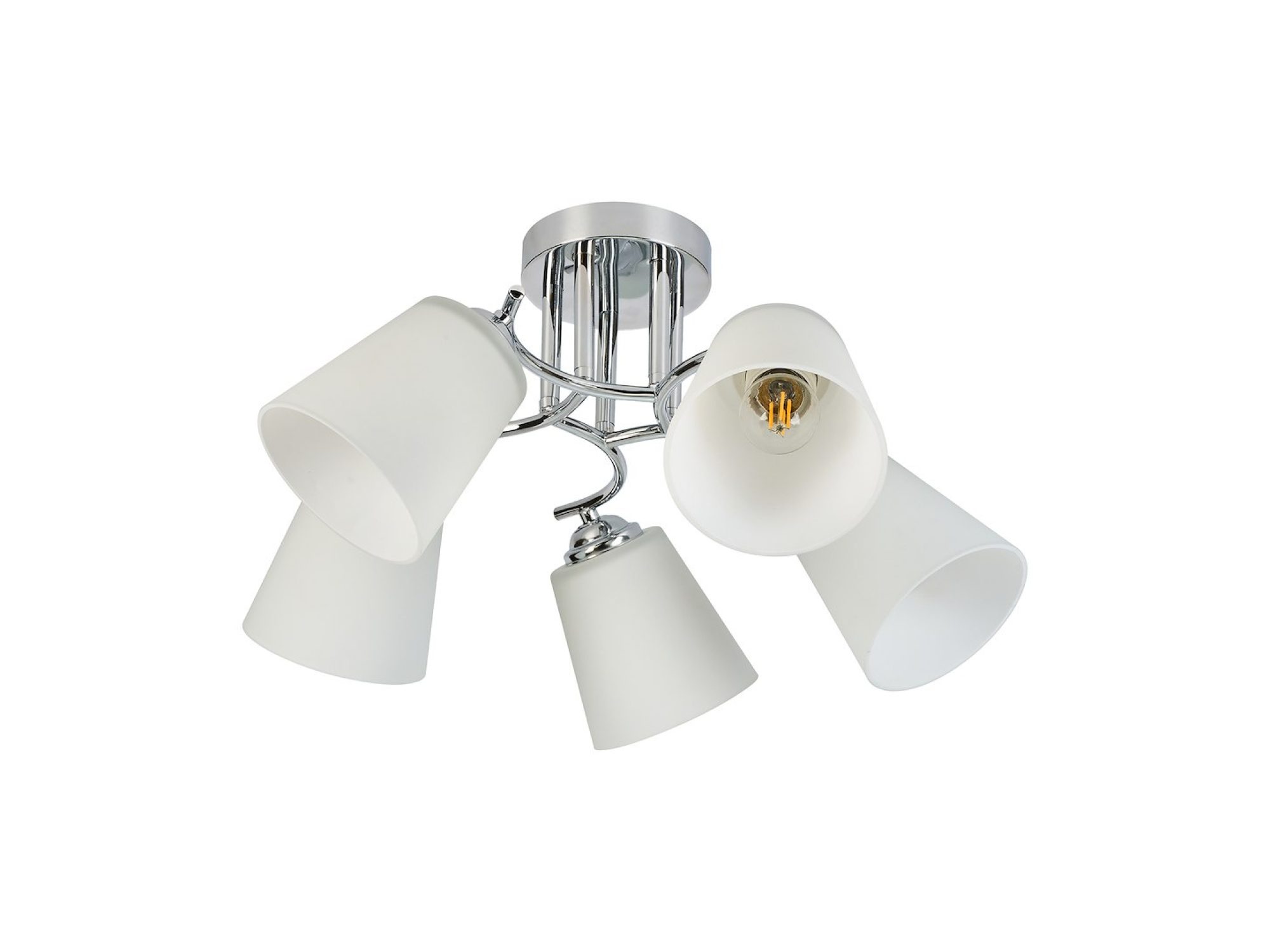 Lampa sufitowa Silodeta 5-punktowa, chromowany, packshot na białym tle