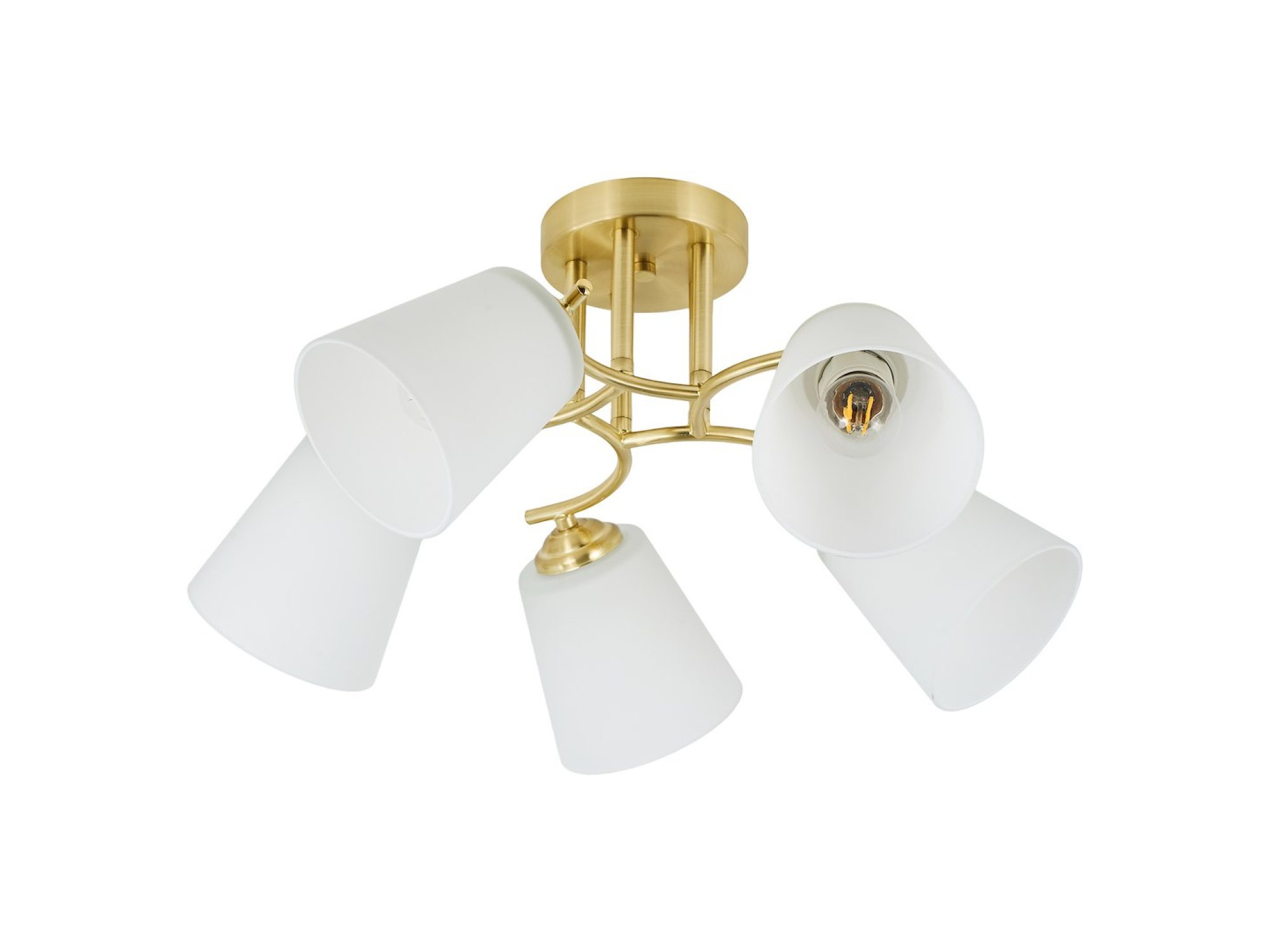 Lampa sufitowa Silodeta 5-punktowa, złoty, packshot na białym tle