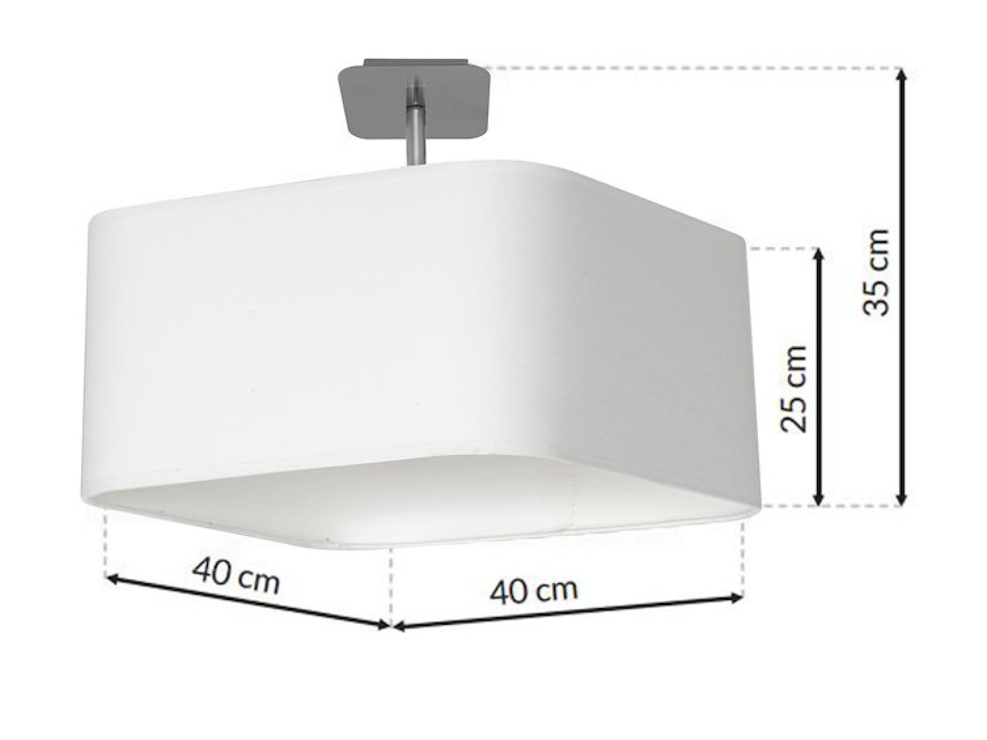 Lampa Solivio biała i chromowana na białym tle