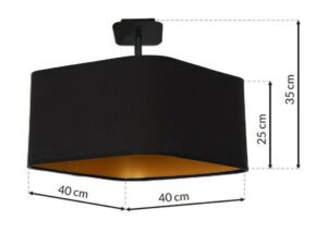 Miniaturka 3 - Lampa sufitowa Solivio czarna ze złotymi detalami