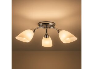 Miniaturka 1 - Lampa sufitowa Telena 3-punktowa chromowana – aranzacja 1