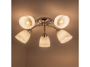 Miniaturka 1 - Lampa sufitowa Telena 5-punktowa chromowana – aranzacja 1