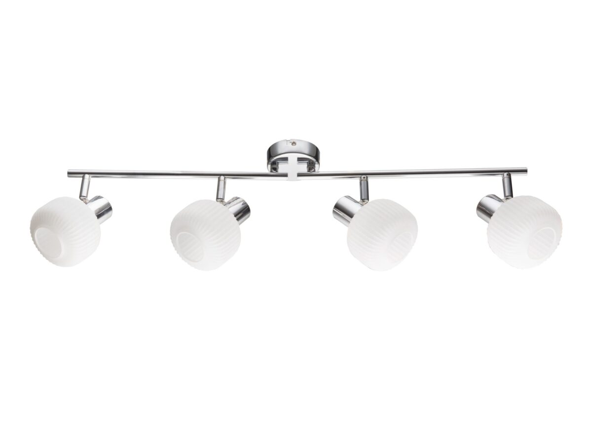 Lampa sufitowa Venerano srebrna 4-punktowa z kloszami