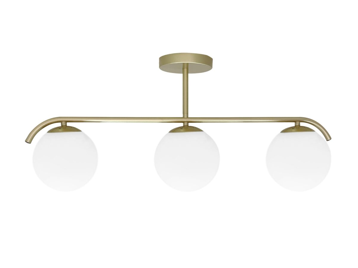 Lampa sufitowa Venimora 3 białe klosze E14 70 cm