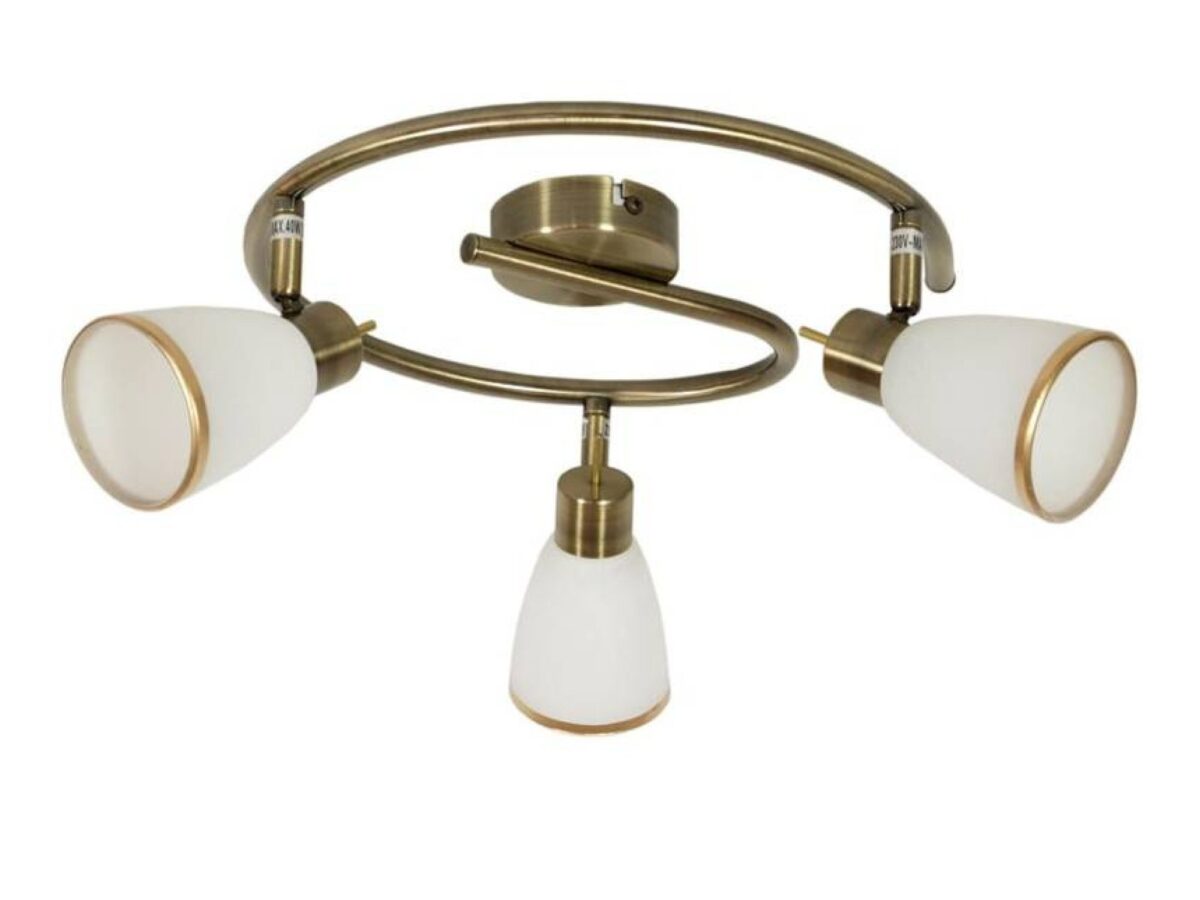 Lampa sufitowa spiralna Viritena patyna 3×G9 48 cm