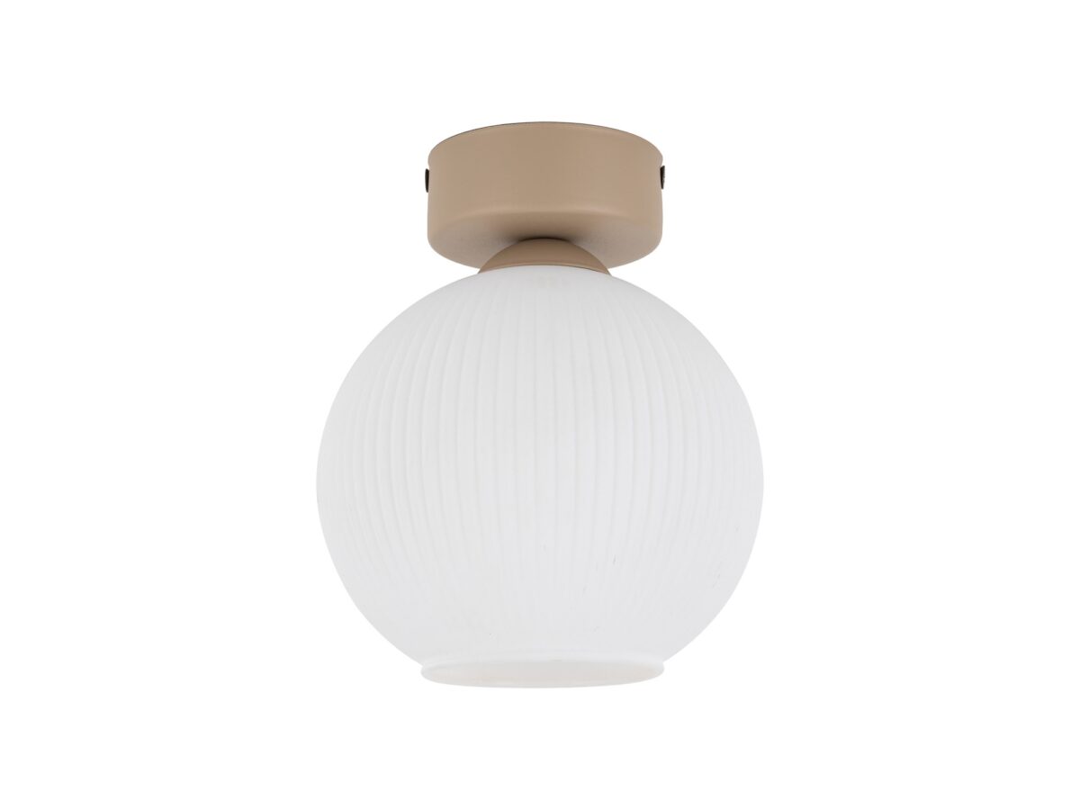 Lampa sufitowa Virlo z białym szklanym kloszem E14