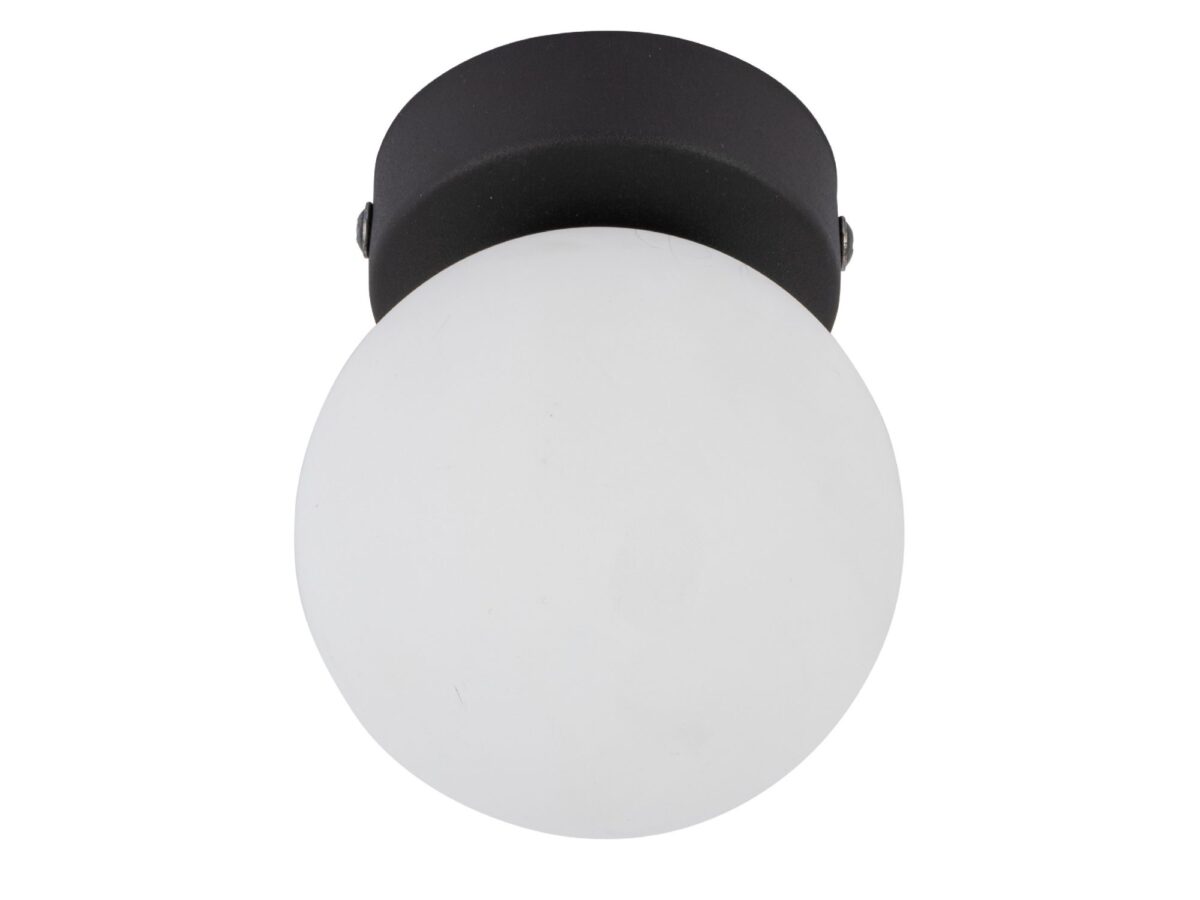 Lampa sufitowa Vox 1-punktowa G9 czarna z białą kulą