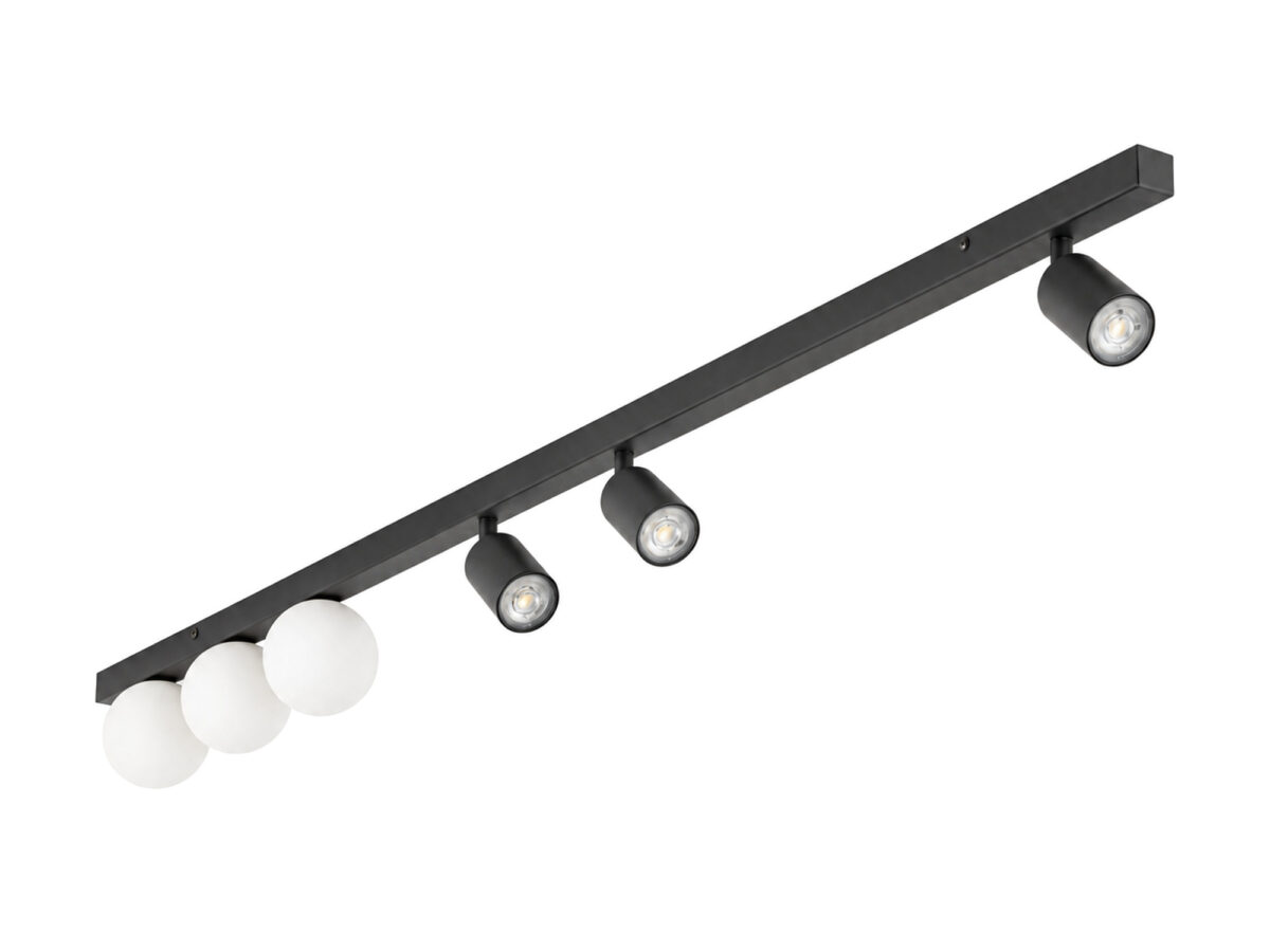 Lampa sufitowa Vox 6-punktowa czarno-biała GU10 i G9