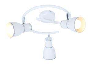 Miniaturka 3 - Lampa sufitowa Zarisena spirala biała i chromowana na białym tle