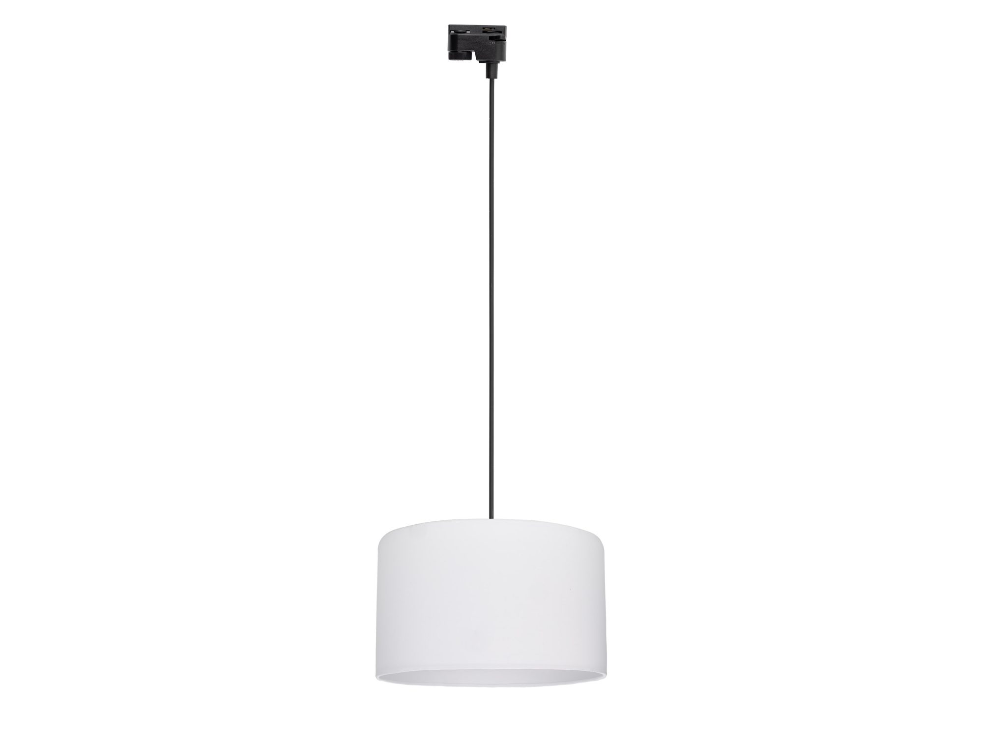 Lampa zwieszana Tracer z białym abażurem 38 cm na białym tle