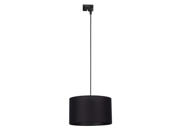 Lampa zwieszana Tracer z czarnym abażurem 38 cm na białym tle