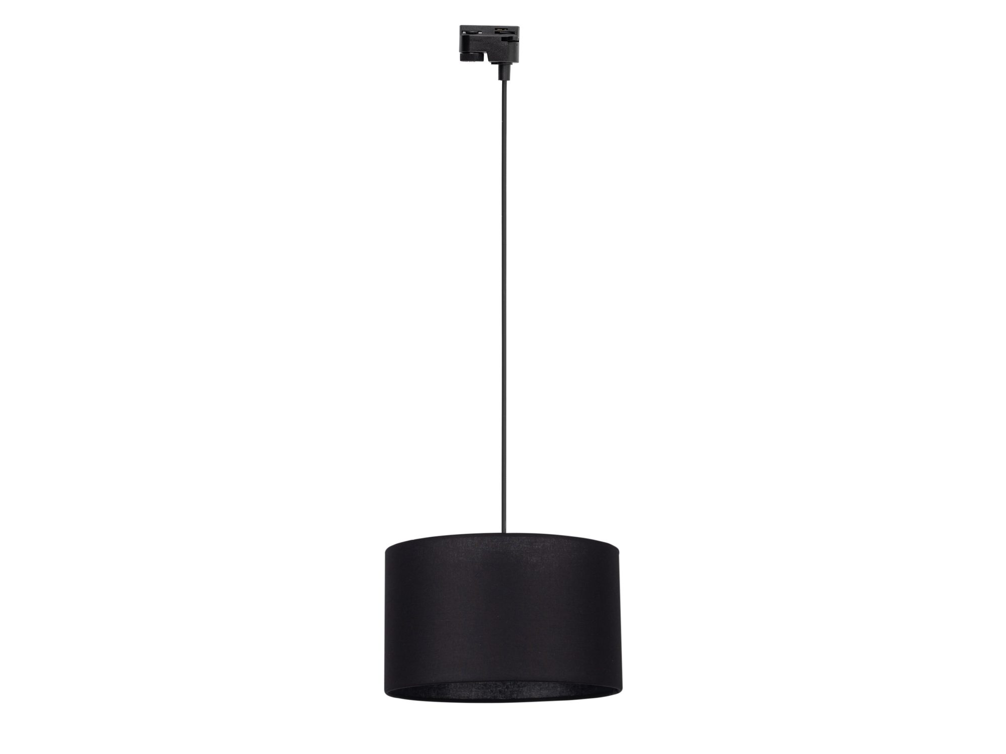 Lampa zwieszana Tracer z czarnym abażurem 38 cm na białym tle