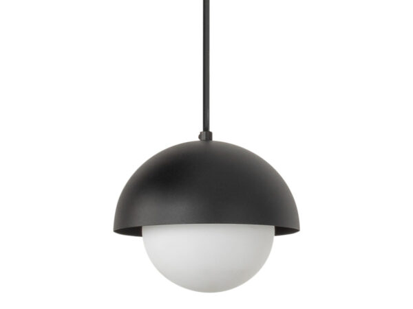 Lampa szynowa Tracer Bono trójobwodowa czarna z kloszem z mlecznego szkła – packshot z bliska