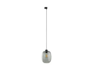Miniaturka 6 - Lampa szynowa Tracer Elio z grafitowym szklanym kloszem na białym tle