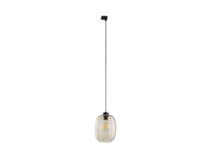 Miniaturka 1 - Lampa szynowa Tracer Elio z topazowym szklanym kloszem na białym tle