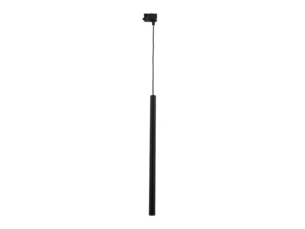 Czarna lampa szynowa Tracer Ferro o długości 50 cm na białym tle