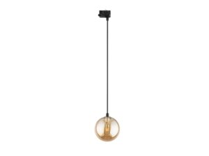 Miniaturka 1 - Lampa szynowa Tracer G9 czarna z bursztynowym kloszem w wersji wiszącej