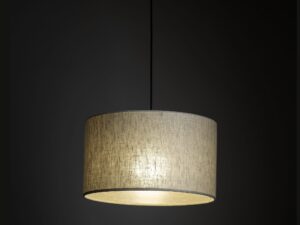 Miniaturka 6 - Lampa zwieszana Tracer z lnianym abażurem na jasnym tle