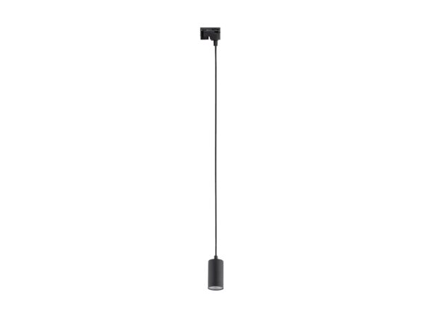 Czarna lampa wisząca Tracer Top Zwis GU10 z przewodem i adapterem szynowym